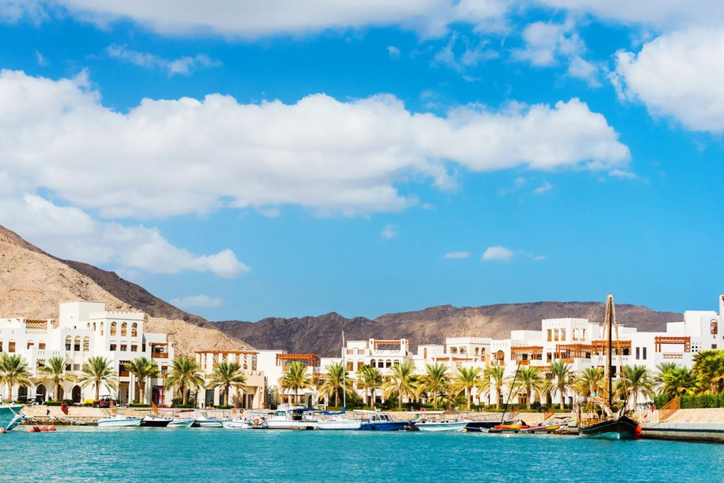 Marina Apartments on the waterfront at Jebel Sifah